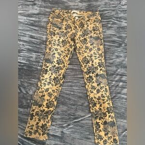 Floral Patterned Women's Jeans Size 7 by Jalate